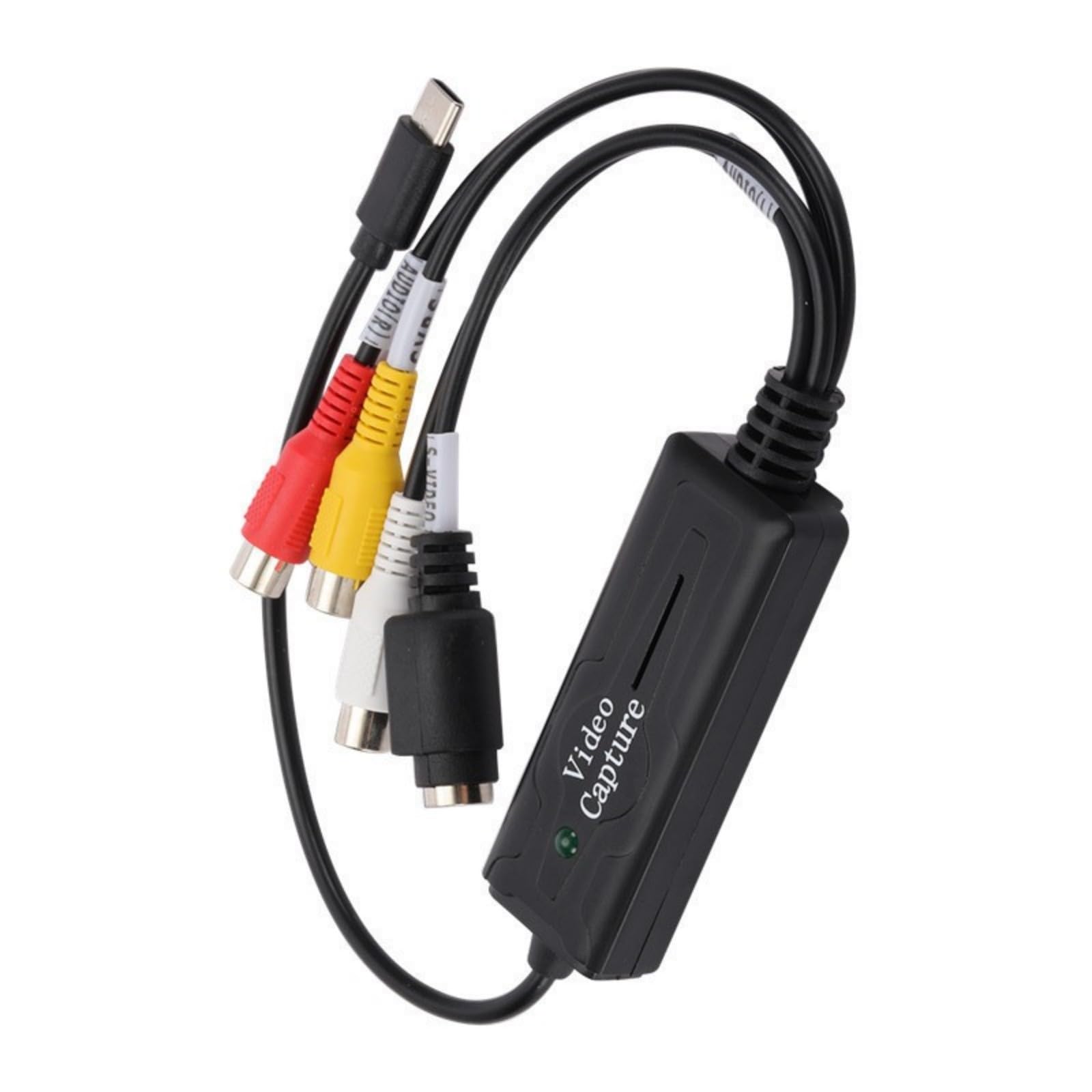Adaptador de cable S Video a USB C, convertidor de tarjeta de captura de video, cable de PC para dispositivos de captura NTSC