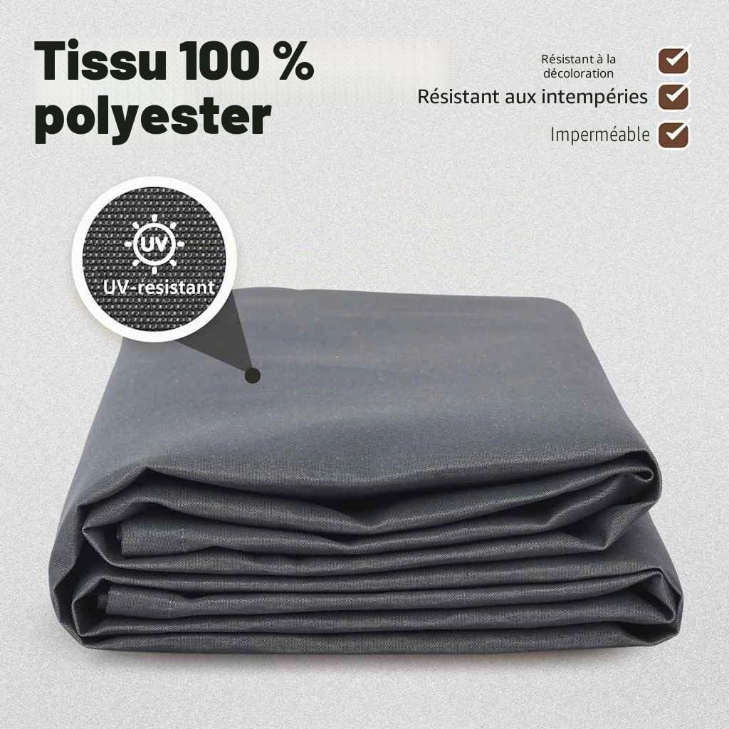 vidaXL Toile de Rechange pour auvent Anthracite 3,5 x 2 m Polyester, Auvent Rectangulaire Moderne, Résistant à la Décoloration, UV et Eau, Facile à Nettoyer, Solution Ombre Extérieure