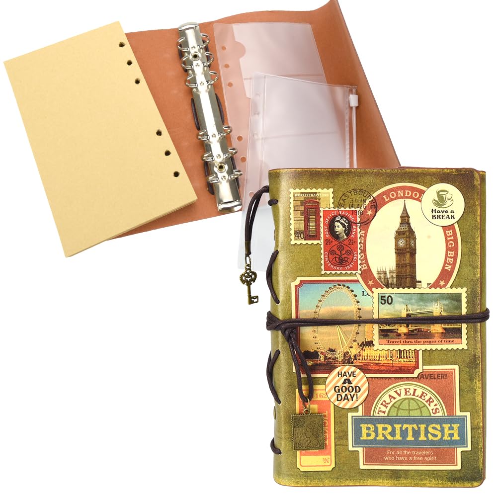 Amazon | 手帳 アンティーク レトロ調 ブリティッシュ メモ帳