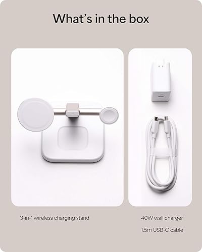 Miniatura 7 de Mophie Soporte de carga inalámbrico, certificado Qi2, cargador MagSafe para iPhone, cargador inalámbrico rápido magnético con soporte ajustable para