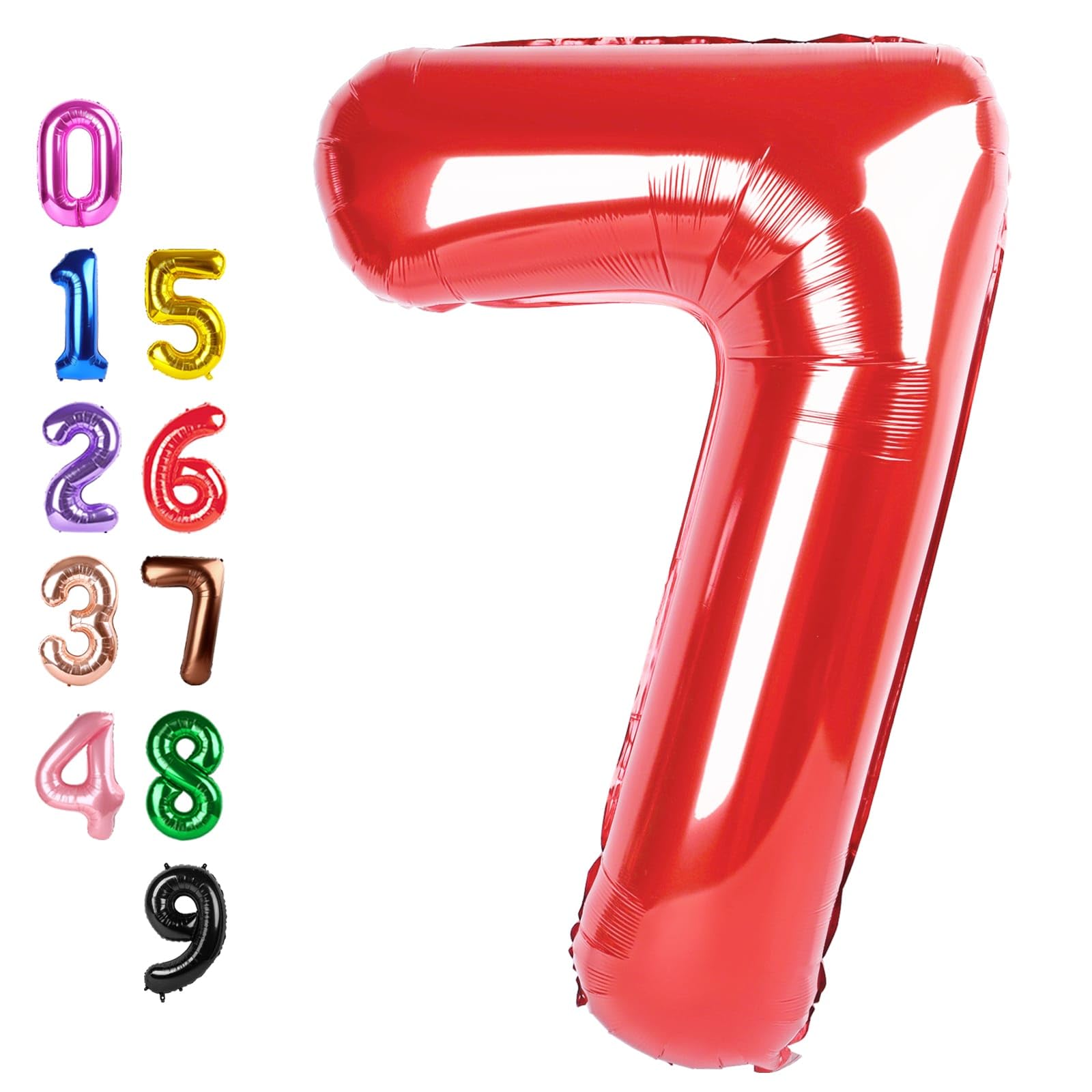 Number Balloons Red 7 Balloon 40 inch for 7th Birthday Party Decorations