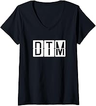 Womens DTM Dortmund Airport Code Airport & Travel V-Neck T-Shirt