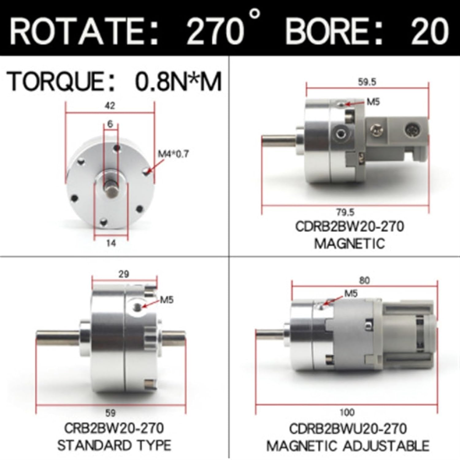 Type Vane Rotary Swing Cylinder CRB2BW CRB2BW10-90S CRB2BW15-180S CRB2BW20-270S CRB2BW30-90S CRB2BW40-180S CRB2BW30-180S(20-270S,CRB2BW)