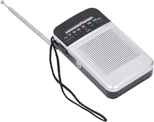 Miniatura 5 de Radio de bolsillo portátil AM FM Receptor de onda corta, 2 radios de transistor a pilas AA, con recepción de largo alcance para uso en interiores,