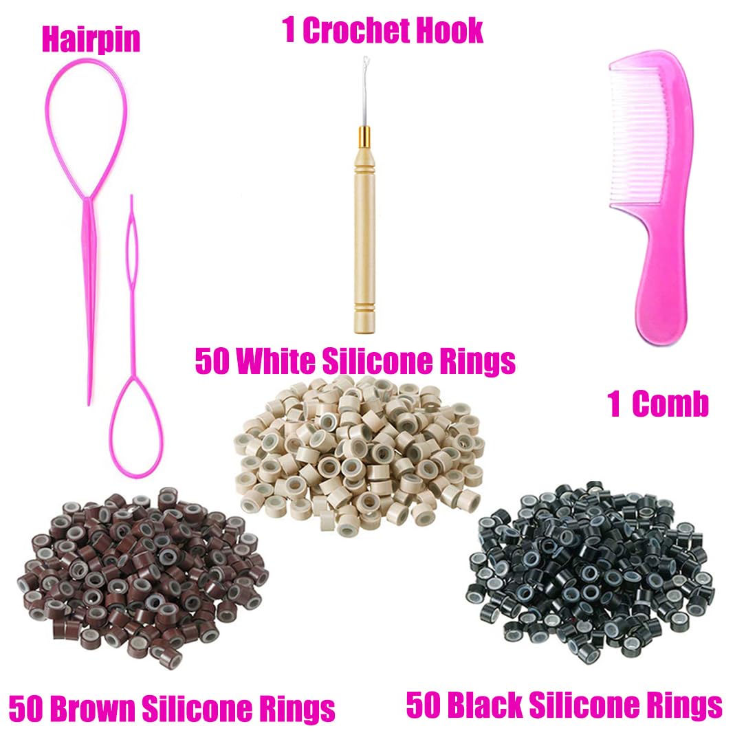 Hair Tinsel Kit with Tools 4000 Strands Tinsel Hair Extensions 20 Colors image 4