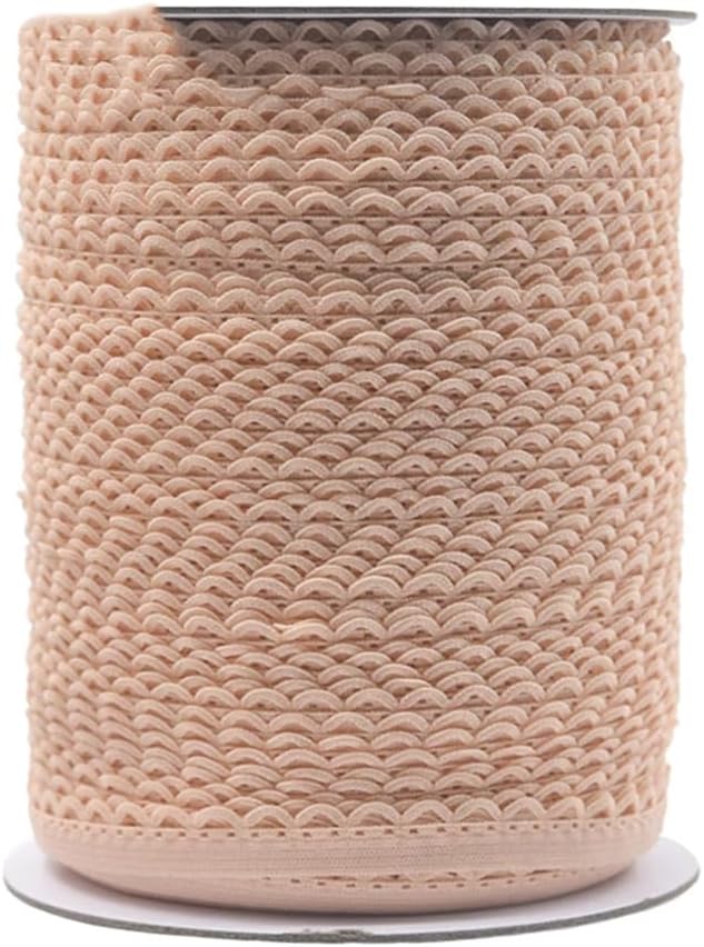 50 100Y/Roll Picot Loop Decorative Lace Trim Elastics Spandex Bands Tape Lingerie Sewing Trims Navy 100 Yards