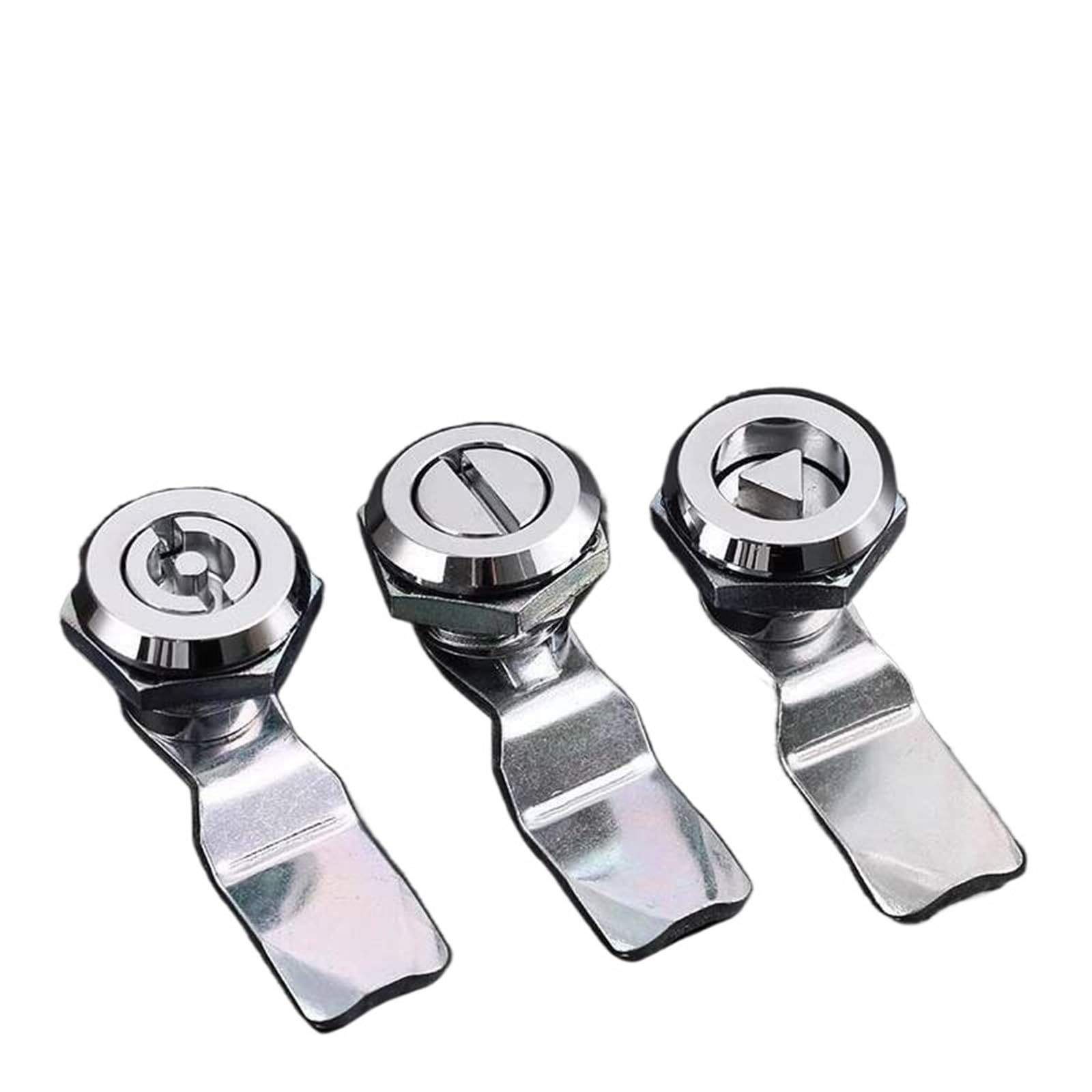 Tjuhgfedcq Zinc Alloy Stainless Steel/ Cabinet Lock With Key Rotary Tongue Triangular Locks Distribution Box Straight Circular 1Pcs