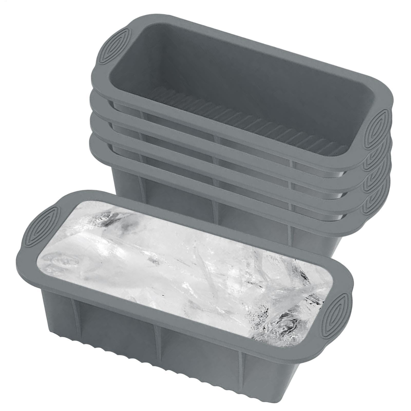 Grande contenitore per cubetti di ghiaccio, confezione da 5 pezzi, robusti contenitori multiuso in artigianale, confezione multipla versatile, a fusione lenta per bar, catering, addii