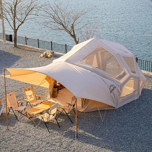 Coody Bestona Inflatable Canvas Camping Tent for...