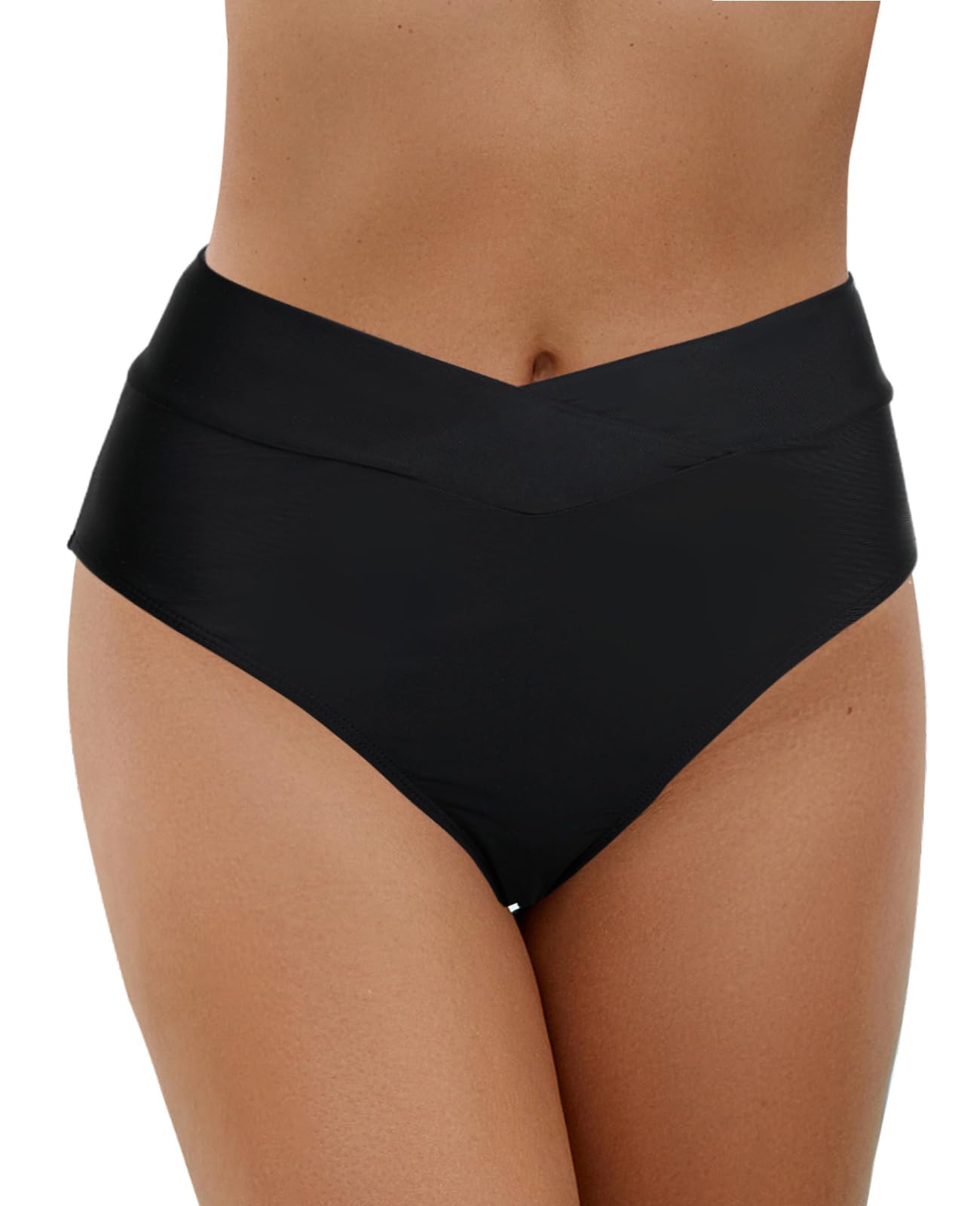 Wantonfy Bragas para Mujer Braguitas de Bikinis Shorts de Baño de Cintura Alta para Mujer