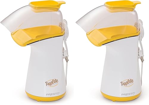 Miniatura 11 de Presto 04869 Popcorn - Taza medidora integrada + mantequilla derretida, fácil de limpiar, envoltura de cable integrada, 18 tazas, aguamarina/blanco