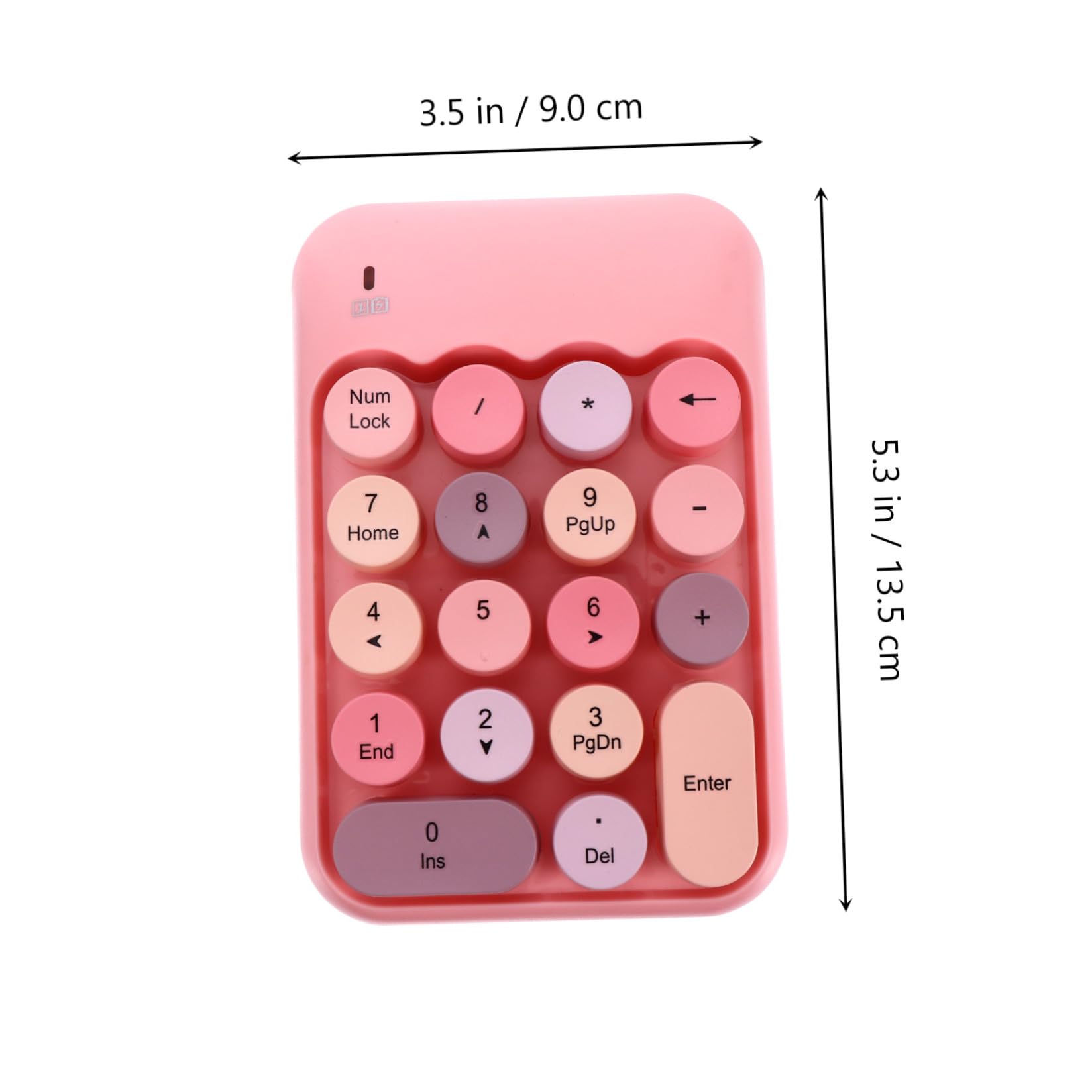 VILLCASE Tastiera Numerica Wireless 2.4g Rosa Mini 18 Tasti Indipendenti in Abs per Computer Notebook e Moduli Contabili Tasto Backspace ad Alta Velocità