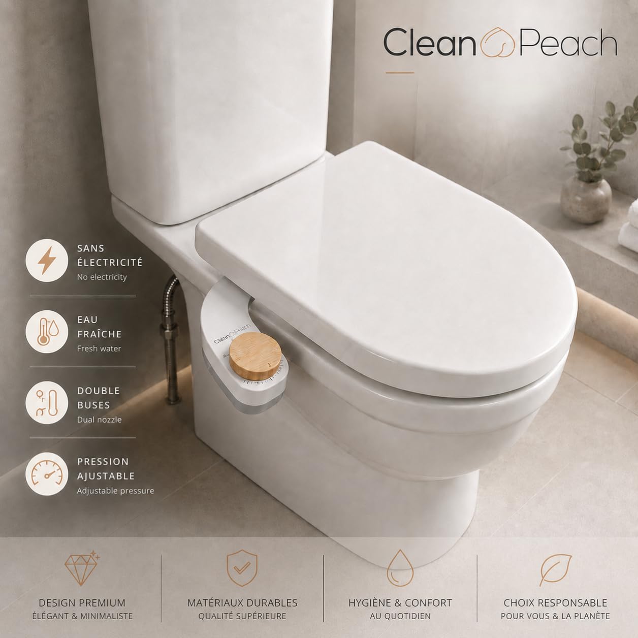 bidet toilette wc - Marque Française - toilette japonaise - garantie 2 ans - wc japonais facile à installer - douchette wc (Droit) | Marque Française, Garantie 2 ans, Facile à installer, Douchette WC