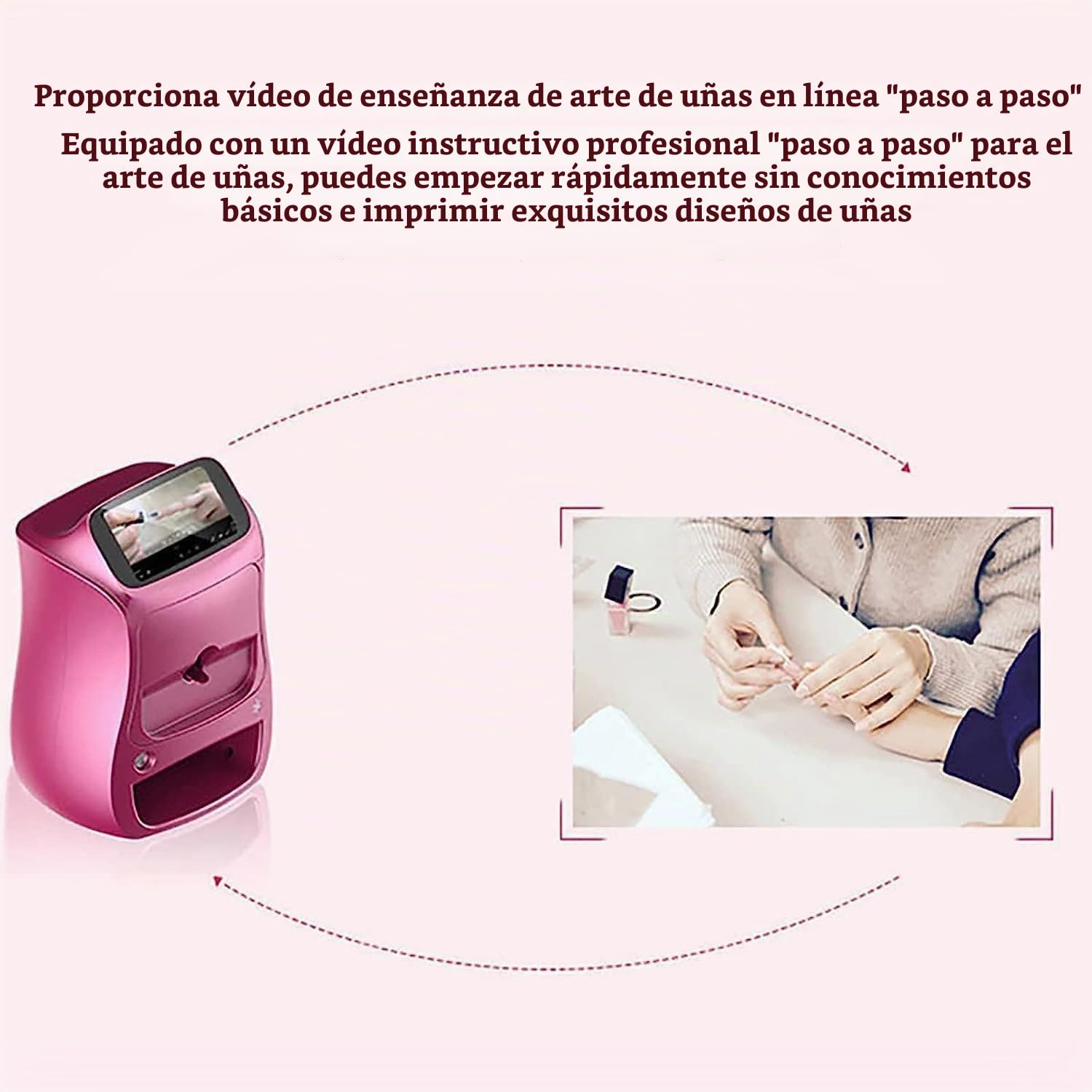 Máquina Inteligente para Pintar uñas 3D, Impresora portátil Digital móvil para decoración de uñas con Pantalla táctil, Belleza y Cuidado Personal para uñas en casa de niñas