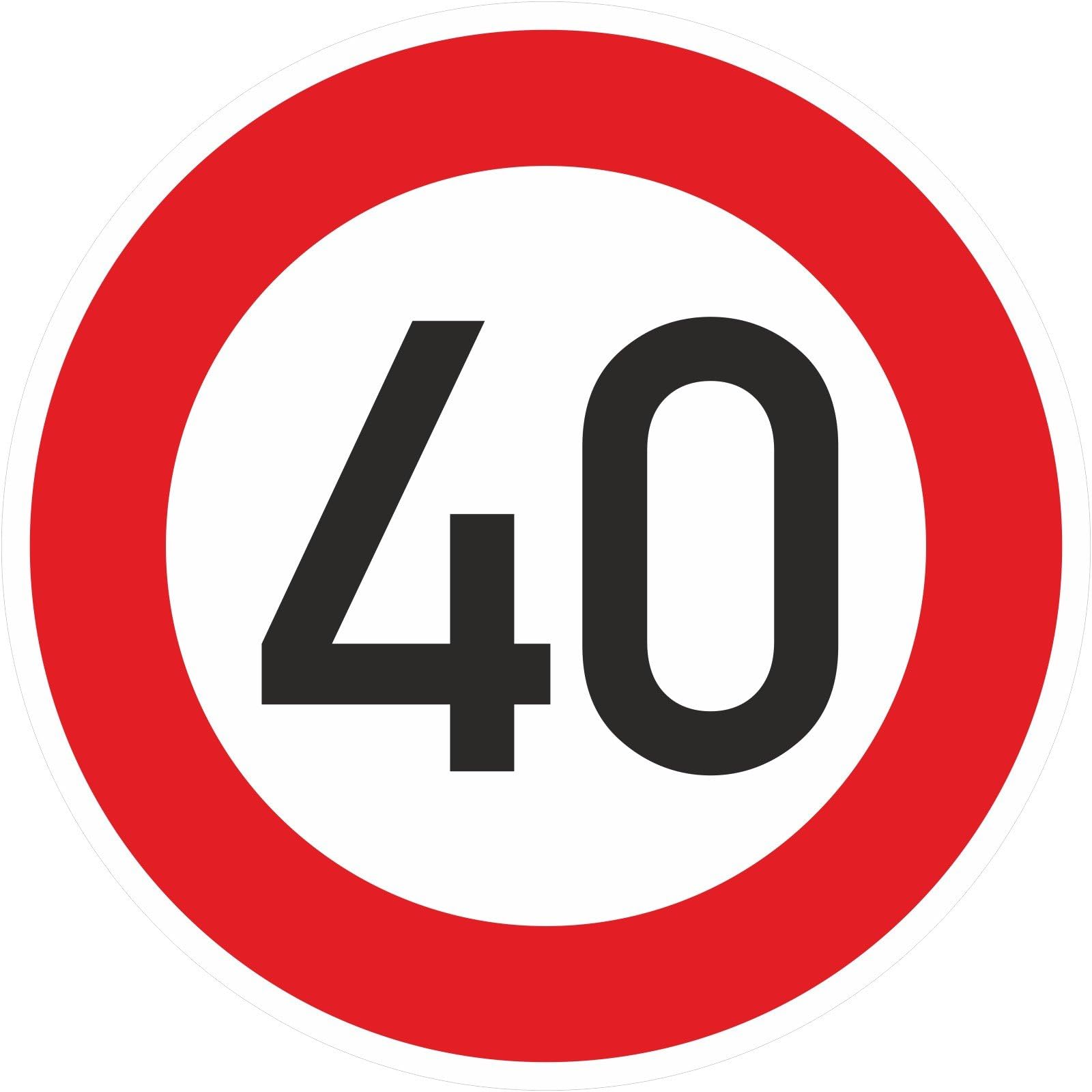 Verkehrsschild 35. Geburtstag 18 Varianten Aufkleber
