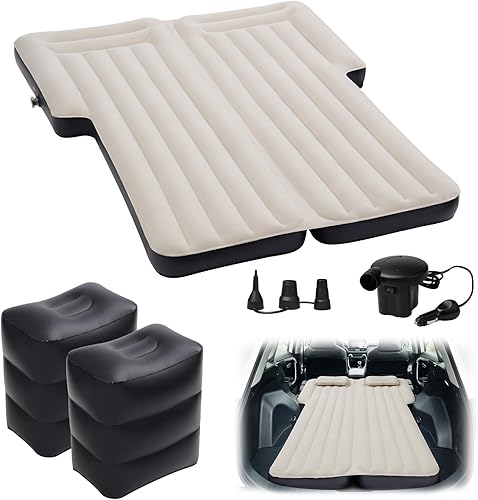 Colchón de aire SUV para automóvil, campamento, 6 pulgadas, almohadilla gruesa para dormir, colchón SUV compatible con Toyota, Jeep, Tesla, cama