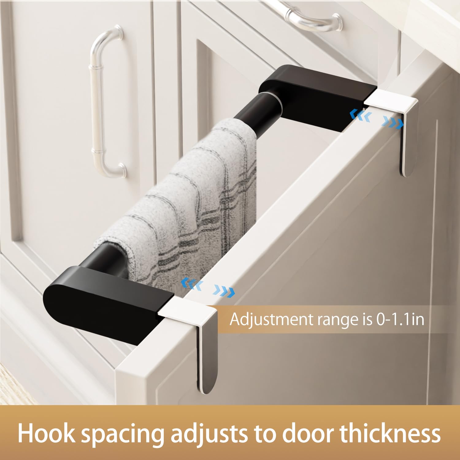 Cabinet Towel Adjustable Over The Door Towel Rack Hand Towels For