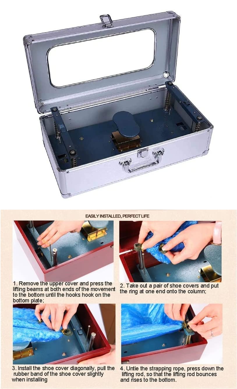 Ken Kou Automatic Shoe Cover Dispenser AT-100 | Hands-Free Shoe Cover Applicator for Offices, Factories & Visitors Silver 3