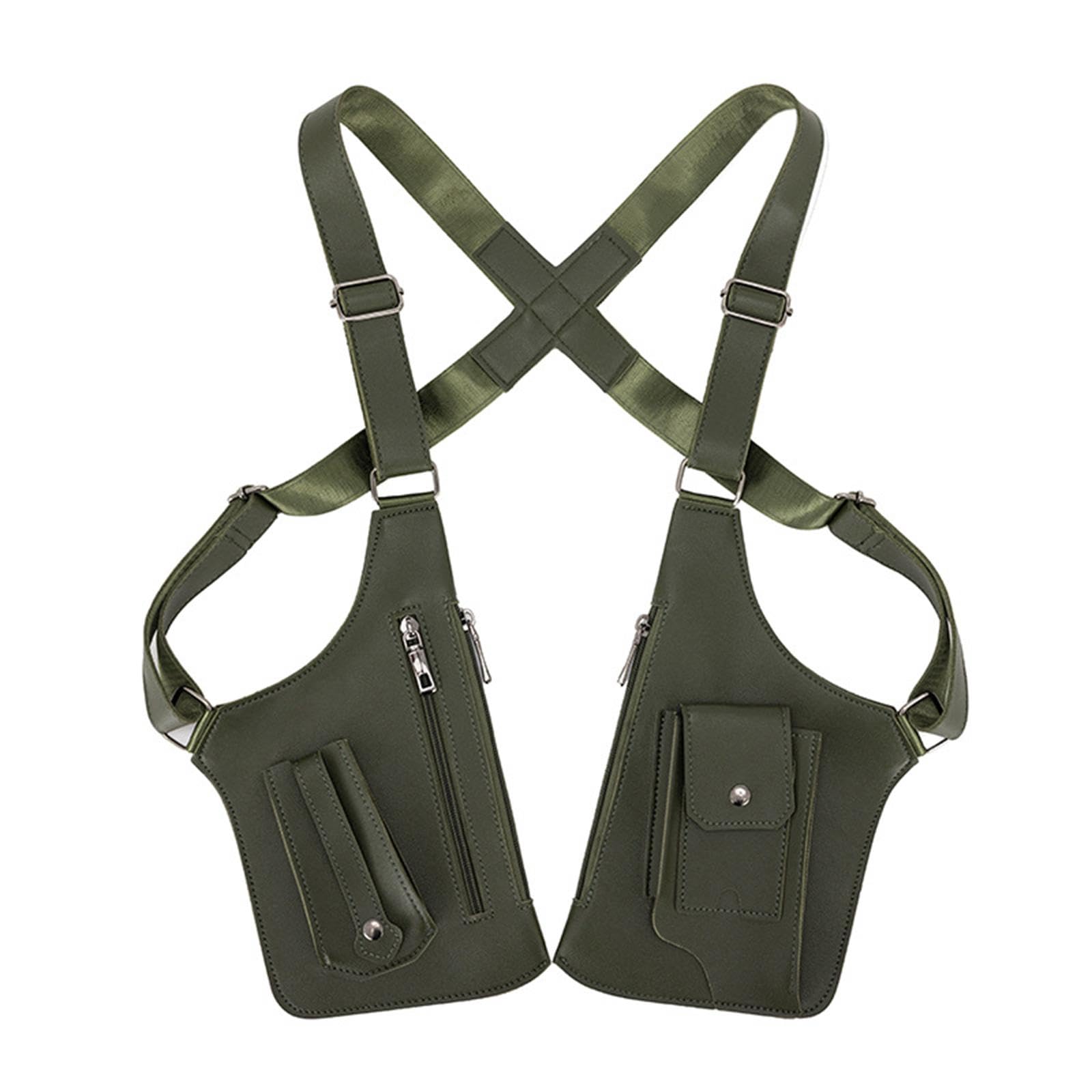 nivaa underarm shoulder bag stylish mobile phone bag for running shopping hiking dark green