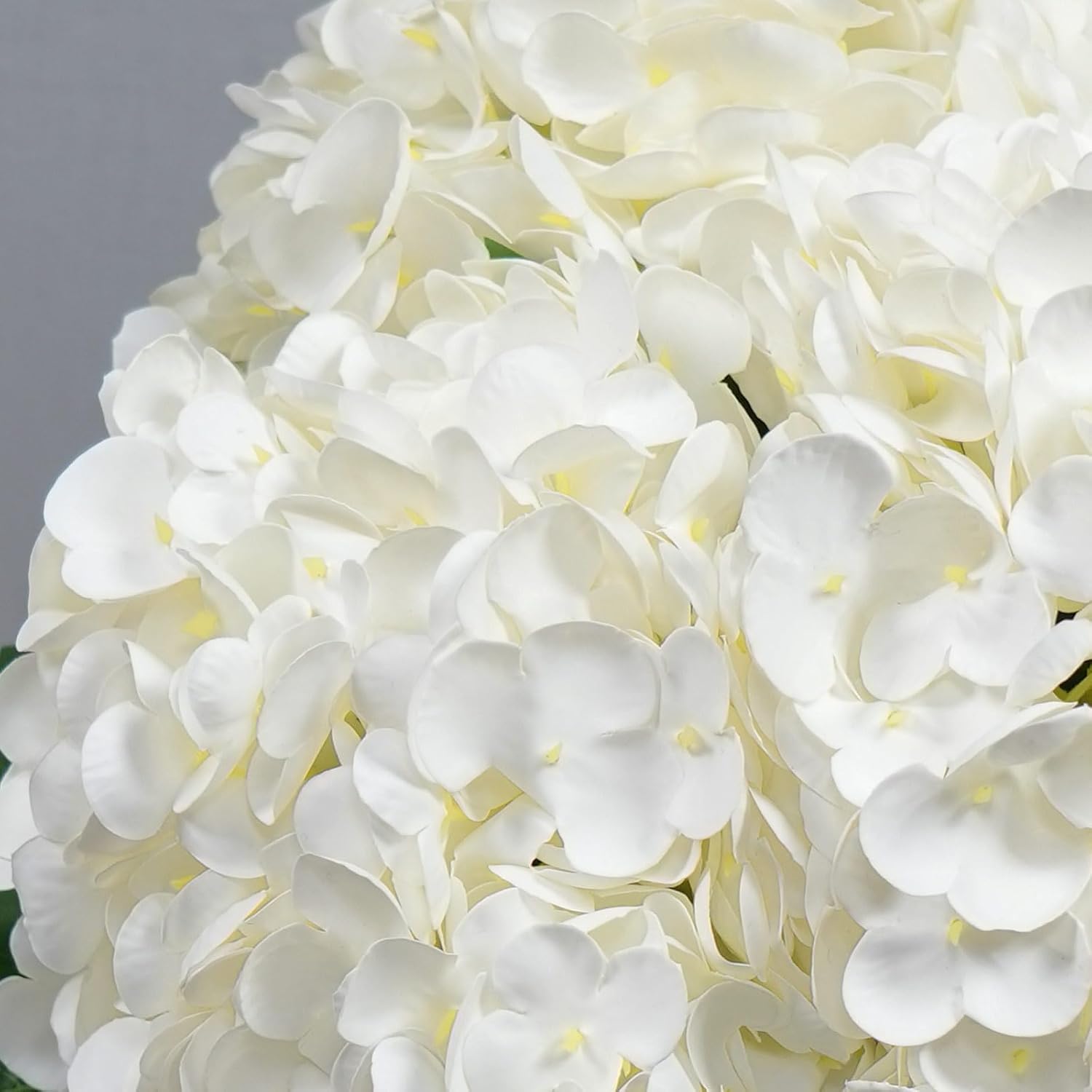 Real Touch Hydrangea Artificial Flowers 21 Inch White Artificial Flowers Large Real Touch Latex with Long Stems & Leaves Suitable for Weddings, Home and Table Centrepiece Decorations (5PCS) - Image 4