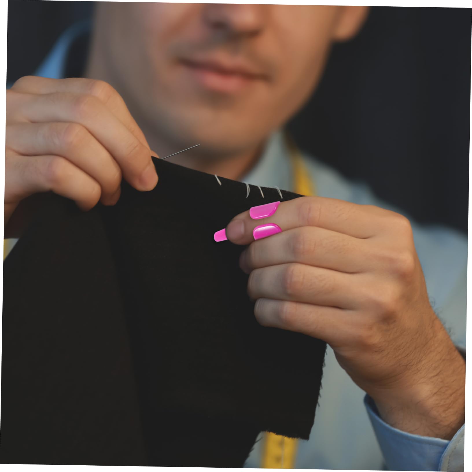 ERINGOGO Sewing Accessories 2pcs Plastic Fingerthing Thread Controller Sewing Finger Protectors for Fabric and Ironing