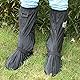 Schuhe Cover, Motorrad Schuhe Abdeckung Regenüberschuhe Wasserdicht Schuh Rutschfeste Regen Schuhe Abdeckung Wiederverwendbare Motorradstiefel Abdeckung Regenschutz (L-Black)