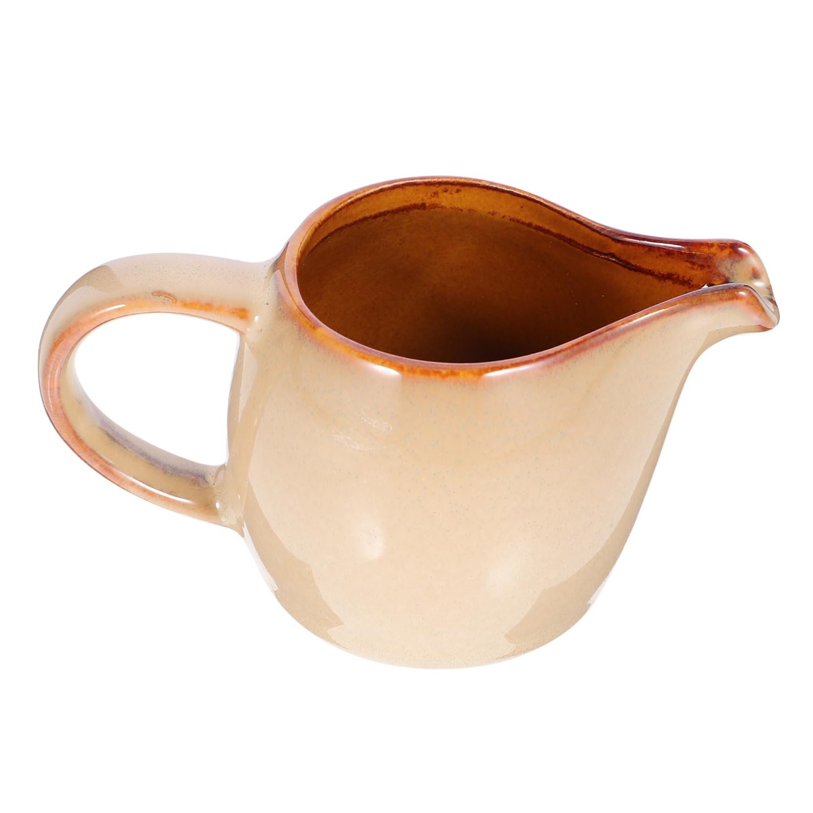 BRIGHTFUFU Ceramic Milk Cup Breast Milk Pitcher for Restaurant Sauce Dispenser Jugs Coffee Milk Dispenser Coffee Syrup Gravy Boat Pourer Coffee Shaker Syrup Pitcher Liquid Creamer Ceramics