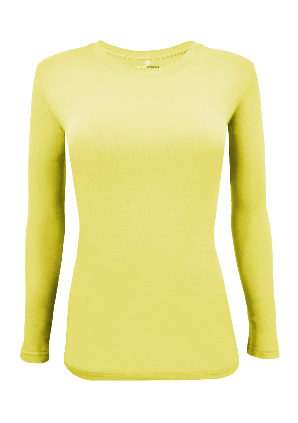 Natural Uniforms Women’s Long Sleeve Underscrub T-Shirt – Cotton Blend Scrub Base Layer for Nurses &amp; Medical Professionals