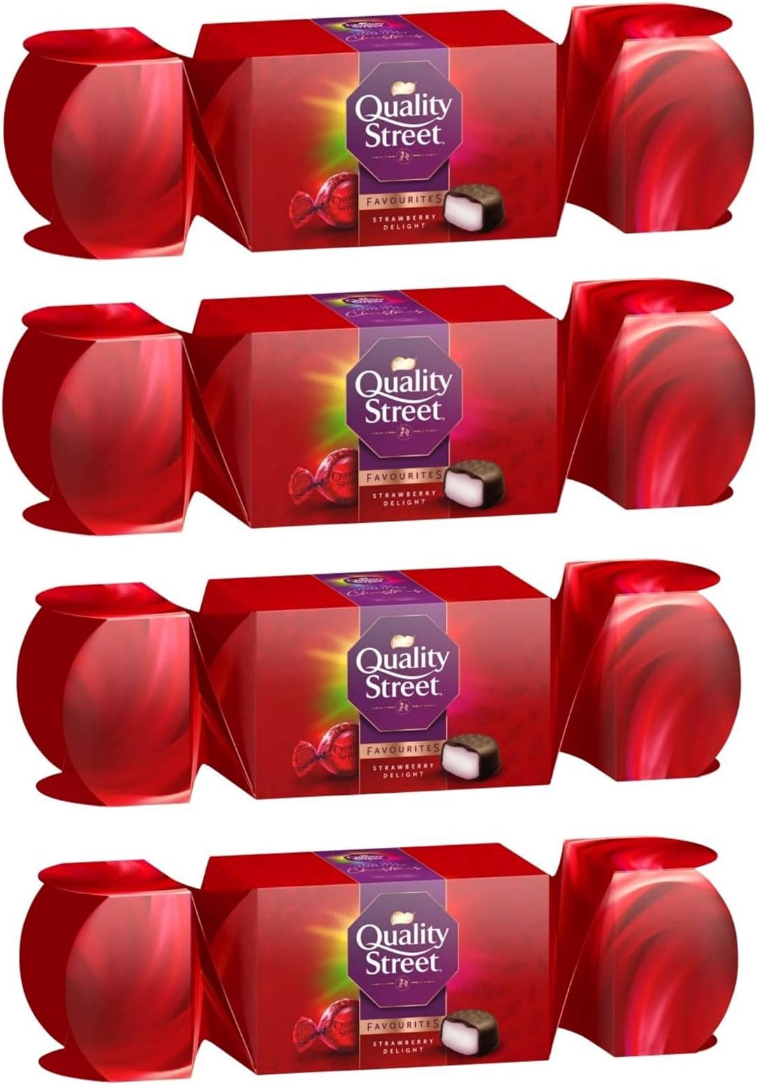 4 Pack Large Quality Street Strawberry Delight Christmas Chocolates 363g