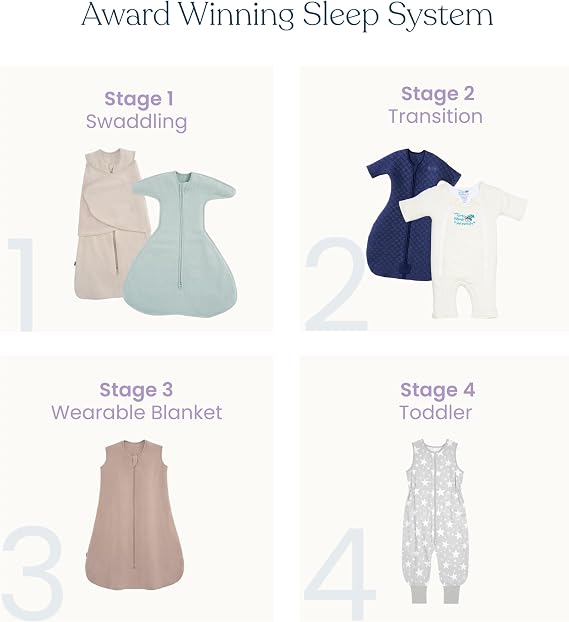 HALO Sleepsack SwaddleStretch, Arms Up or Extended Arms, Newborn Baby Swaddle, 0 3 Months, 0.5 TOG, Calm Sage