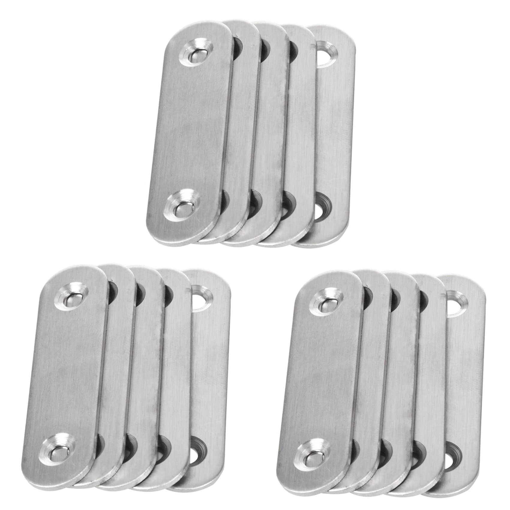 Jnchdghwa Silver 60Mm X 16Mm Straight Repair Joining Mending Flat Plate Bracket 15Pcs
