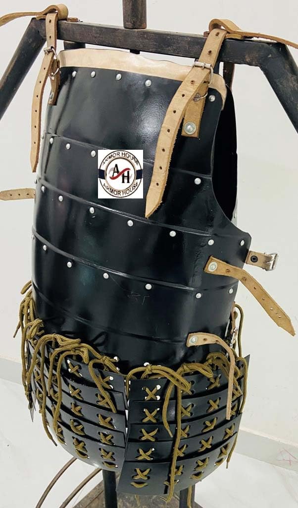 Medieval Japanese Samurai Breastplate - 18 Gauge Steel Samurai Warrior Breastplate Armor Samurai Costume For Cosplay LARP