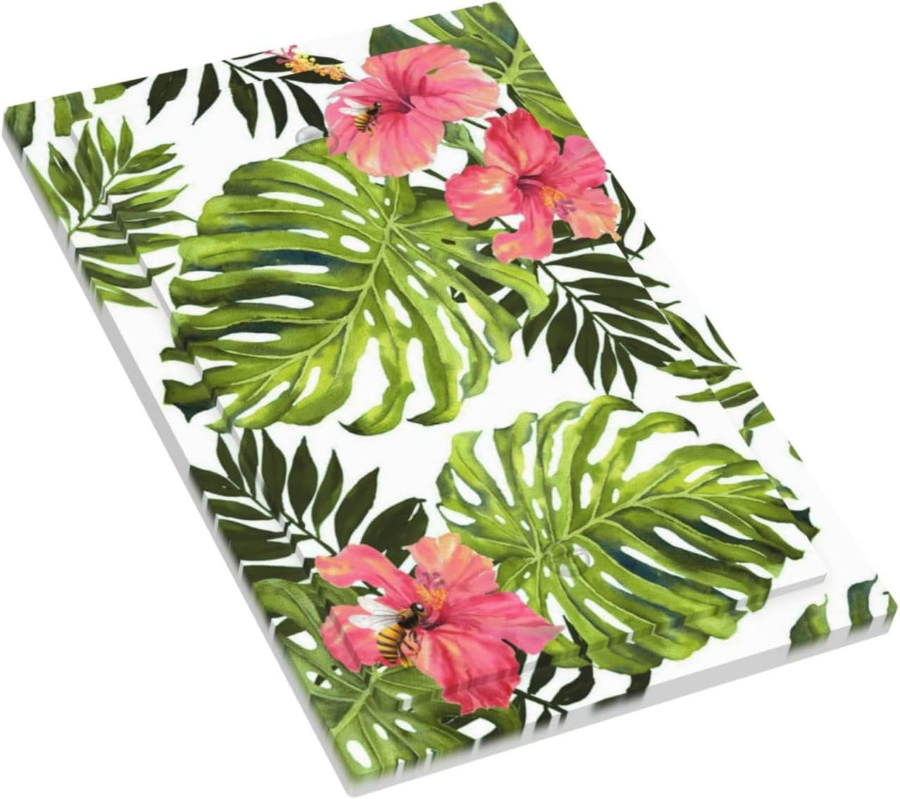 Outlet Covers Tropical Plant Green Palm 1 Gang Blank Light Switch Cover Decorative No Device Wall Plate Electrical Switch Plate Covers Dimmer Faceplate for Bedroom Bathroom Decor thumbnail