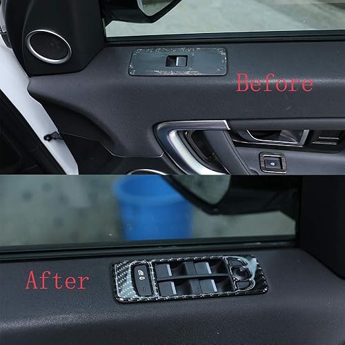 Miniatura 2 de YIWANG Calcomanías de fibra de carbono real para decoración interior de automóvil para Land Rover Discovery Sport 2015-2019 Accesorios de automóvil