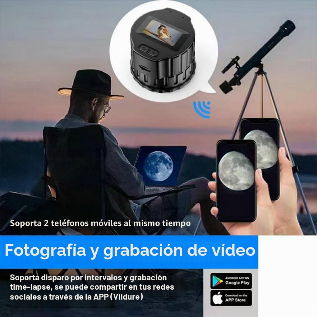 Telescopio grabador con nuevo microscopio V13 Wifi Cámara ocular electrónica Pantalla de 1,5 pulgadas Ocular óptico ABS