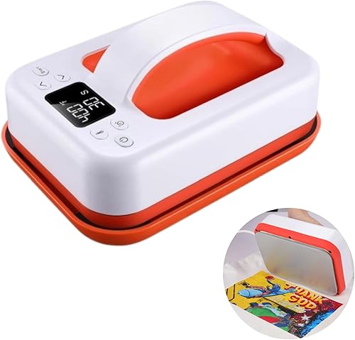 Máquina de prensa de calor para camisetas, mini prensa de calor portátil de 7 x 5 pulgadas, calor rápido y uniforme, máquina impresora de camisetas