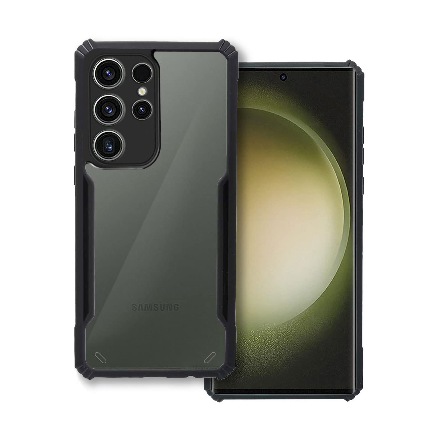 Amazon Brand - Solimo 360 Degree Protection Black Border Back Cover for Samsung Galaxy S23 Ultra - Black (B0BWGBWFDK) Amazon Price History, Amazon Price Tracker