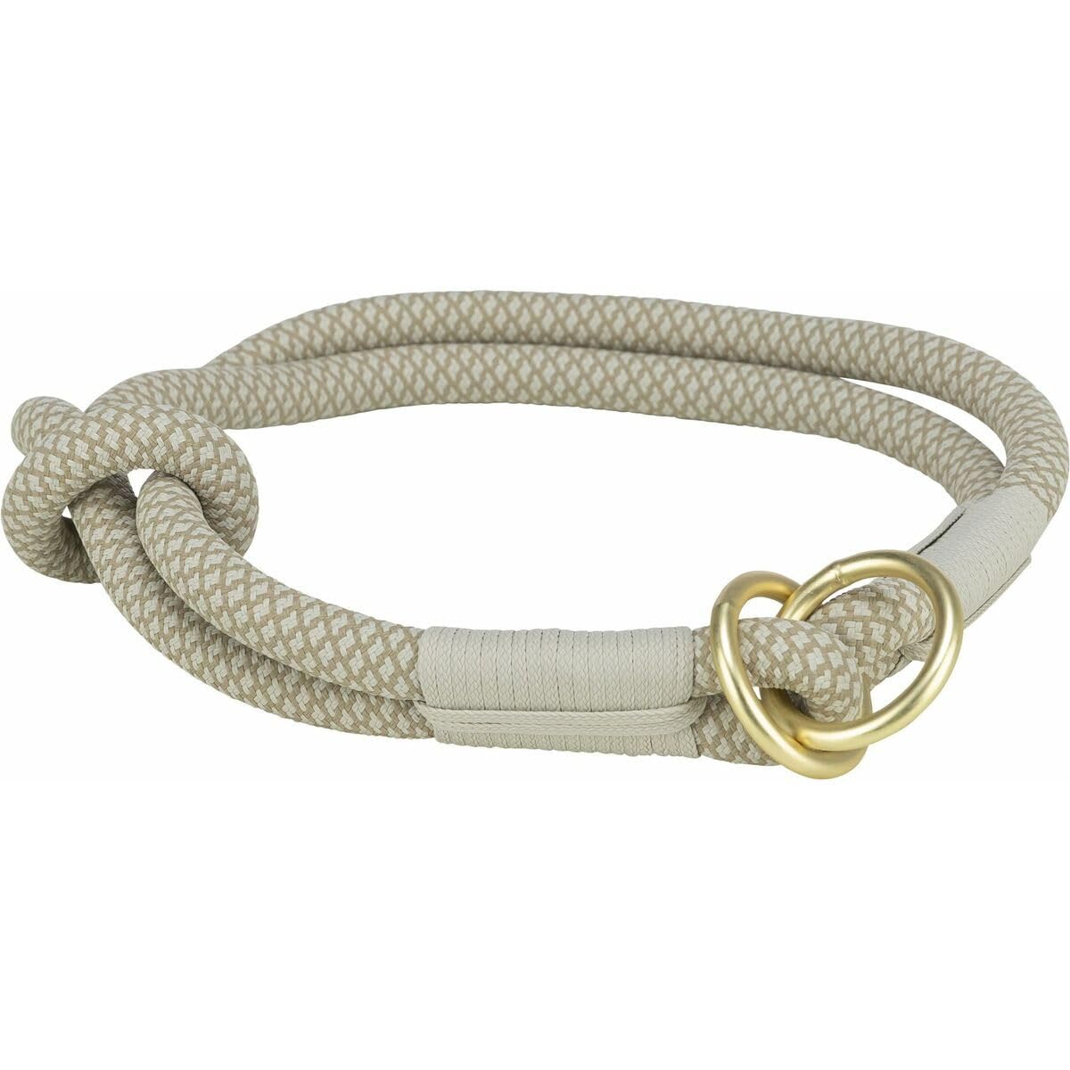TRIXIE Soft Rope Stop-Pull Collar Size L-XL: 21.7 in/0.5 in neck circumference in grey