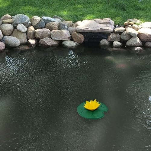 Miniatura 2 de Healthy Ponds AquaLily - Limpiador de agua para estanque lleno de bacterias beneficiosas naturales | Dispensador decorativo recargable que trata
