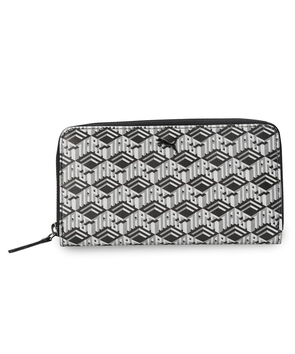 puma Women's Polyurethane Monogram Women's Wallet, Black (9146801)-picture-14