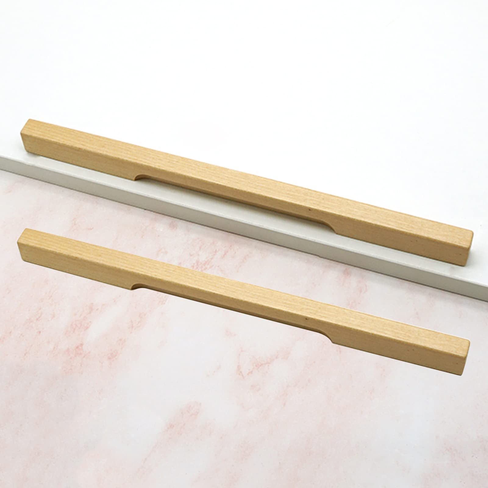 Limiao123 Cabinet Handles,Solid Wooden Door Handles Furniture Drawer Pull Handles Kitchen Wardrobe Handles For Kitchen Cupboard Drawer Furniture 2Pcs (256Mm(10In))