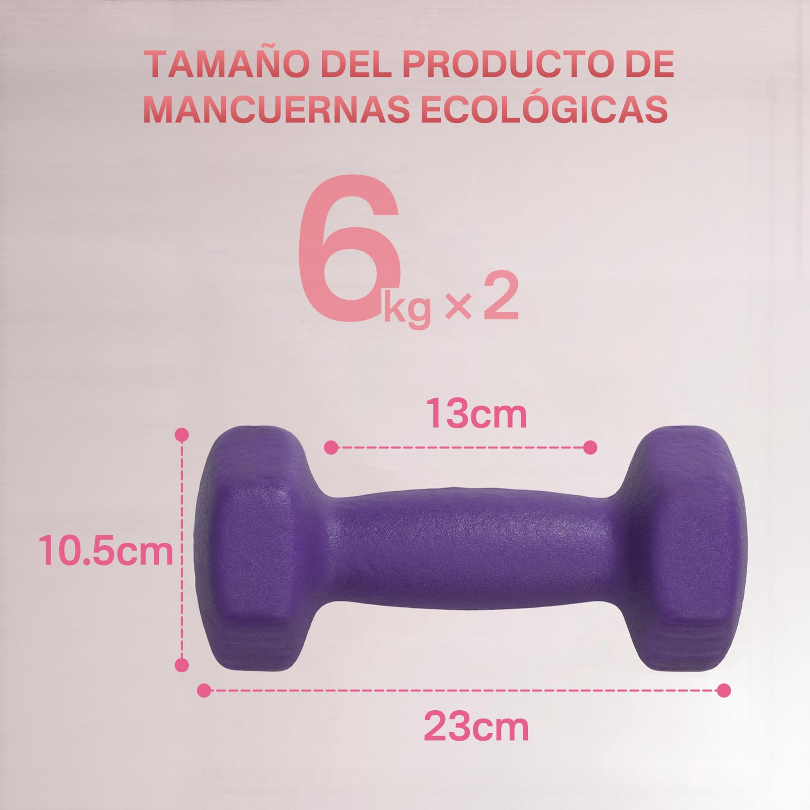 Mancuernas Hexagonales con Recubrimiento TPE Antideslizante, Pesas de Hierro, Diseño No Rodante, para Entrenamiento de Fuerza en Casa