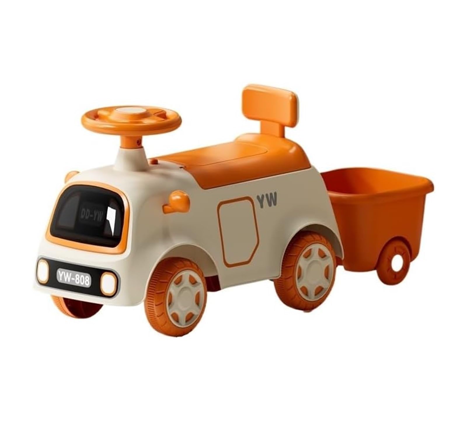 SDGBCXD Swing Car, Wiggle Car Classic Kids Ride On with Under Seat Storage and Rear Dou, Indoor Outdoor Riding Toys Swing Card(Orange)