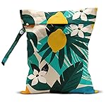 zcyxuuw Wet Dry Bag Wet Bag for Swimsuit Travel Beach Pool Stroller Diapers Dirty Yoga Gym Clothes Makeup Bag Waterproof Tropical Palm Leaves Decor Jungle Palm Leaf Favors