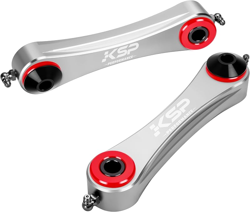 KSP Mustang Rear Vertical Link,2pcs Aluminum Stabilizer Link Kits Compatible With S550 S650 2015+up, CNC Machined Bracing Rod Link Up With Spindle and Lower Control Arm,High Strength Chassis Parts