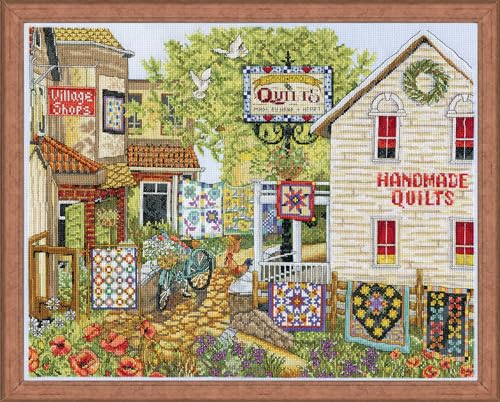Image of Village Shops Counted Cross Stitch Kit