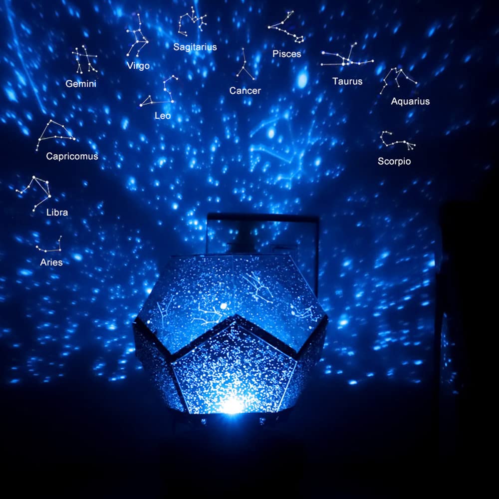 Projection Night Light Music USB Charging 4 Modes Star Projector Warm Light Rotating Room for Baby Nursery Modern Blue & White Projection Night Light Music USB Charging 4 Modes Star Projector Warm Light Rotating Room for Baby Nursery Modern Blue & White