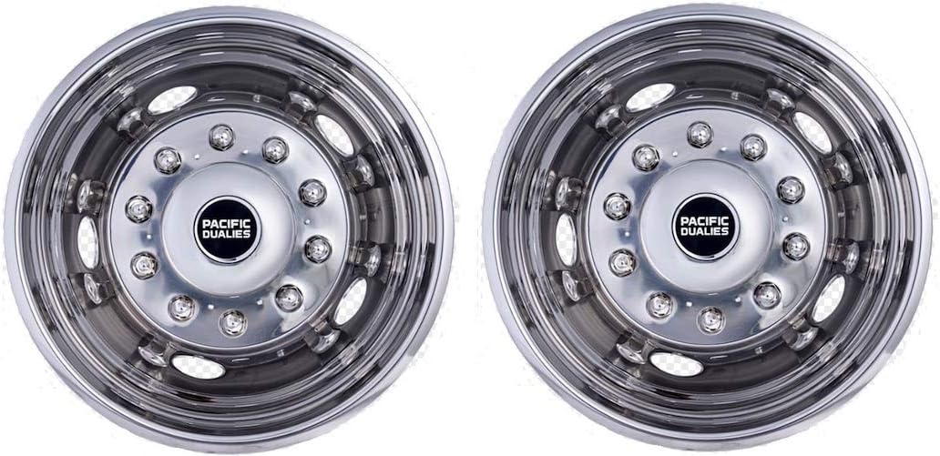 Pacific Dualies 30-1950 Polished 19.5 Inch Stainless Steel Wheel Simulator Kit for 1974-2005 Chevy GMC HD 3500/P30 Truck : Automotive