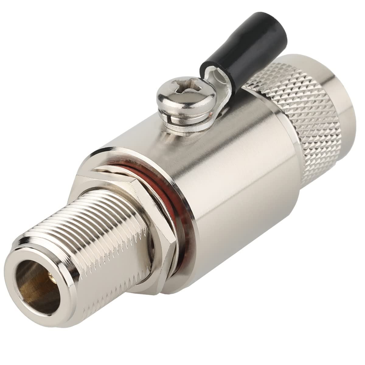 Whisary N Type Lightning Arrestor N Male to N Female Bulkhead DC-3GHz 90V Coaxial Lightning Arrester