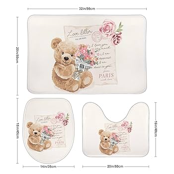 ピンクハウス 赤い実とクマ トイレマット フタカバー セット 新品未使用 激レア ピンクハウス 赤い実とクマ トイレマット フタカバー セット